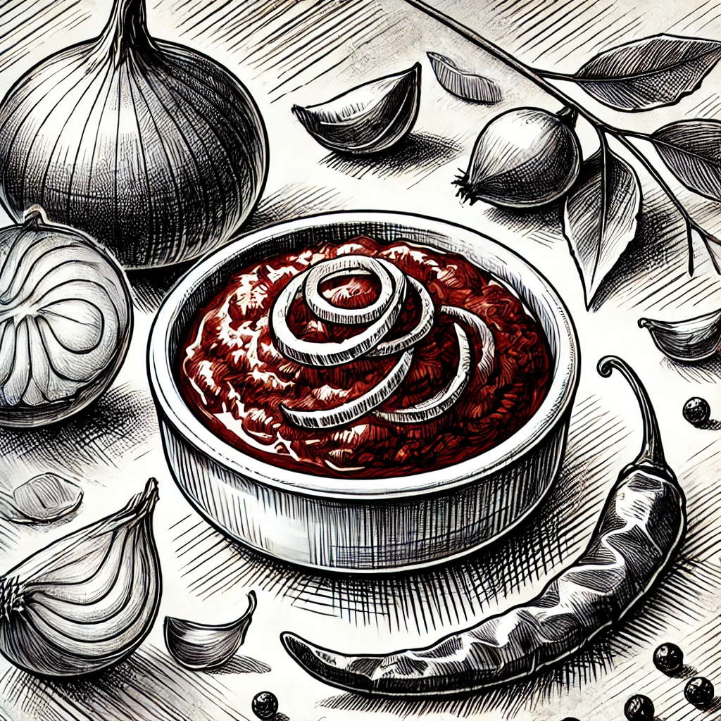 onion chutney sketch