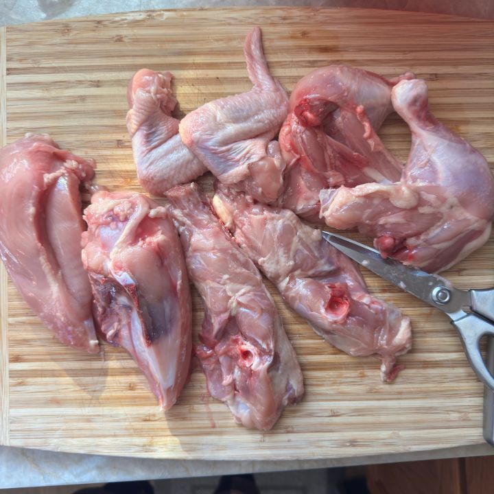 whole chicken cut into large pieces