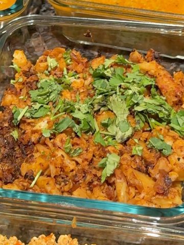 Spicy and flavorful Cauliflower Vepudu Fry served in a bowl, ready to pair with rice or rotis.