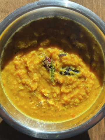 Tomato Pappu Tomato Dal – Andhra Style in a bowl