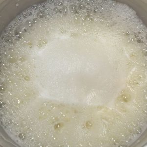 Bring the water to boil on high speed to cook white rice